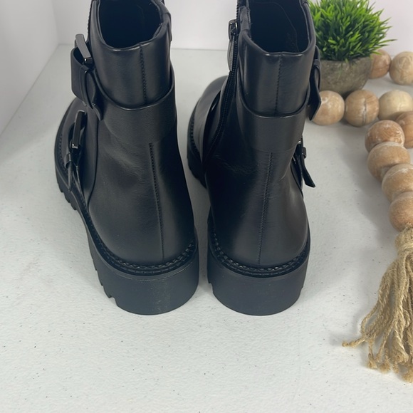 Macombs Water Resistant Moto Boot (Women) Sz 8.5 Black Leather NIB - Picture 5 of 11